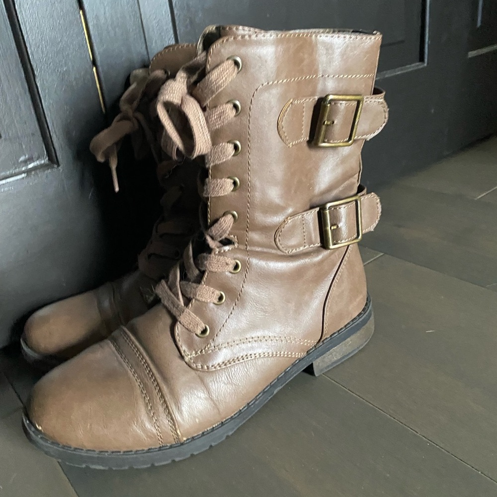 Self Esteem Brown Leather Boots 6 1/2